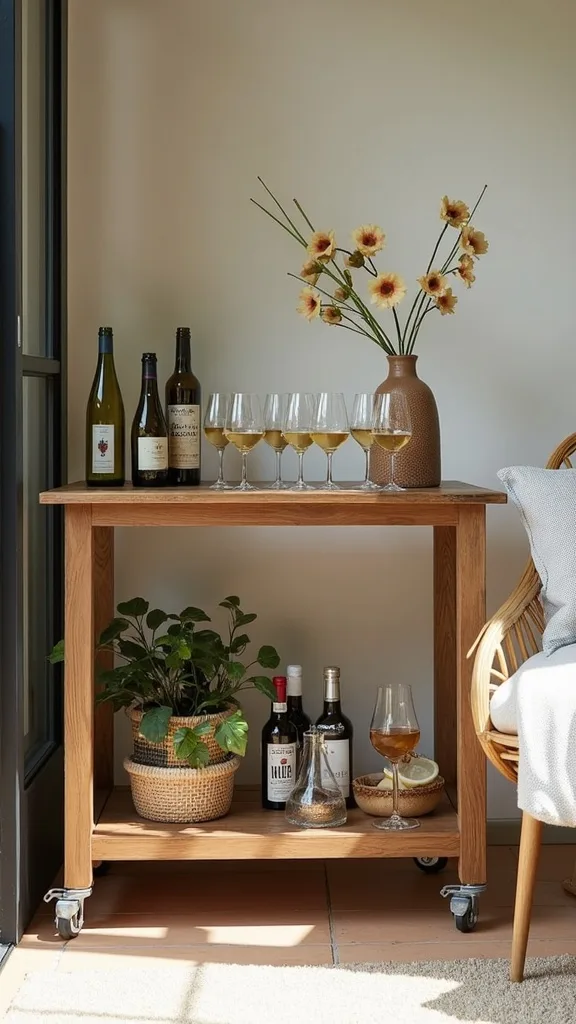 A compact wine + beer zone that stays cold longer