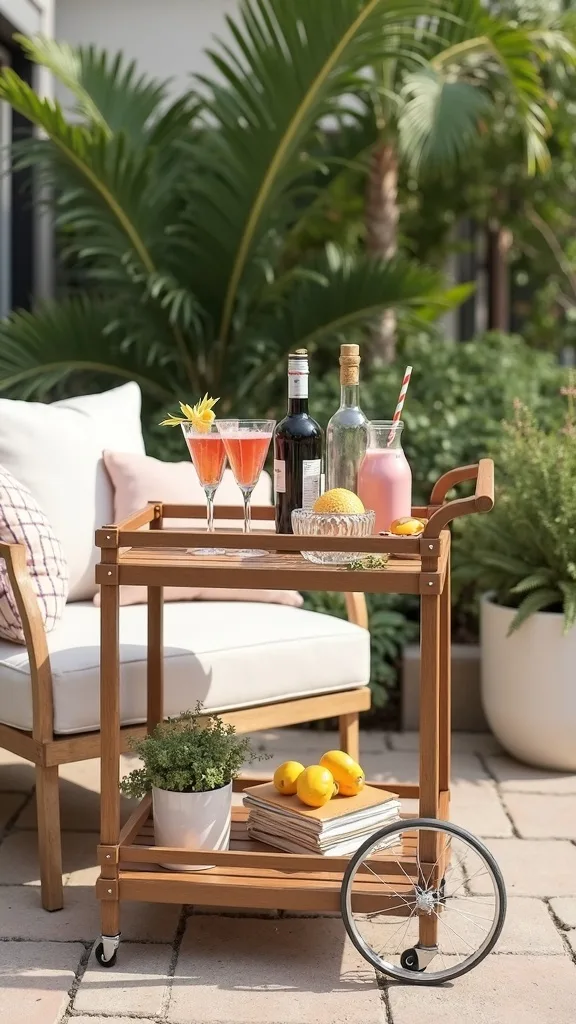 Turn the cart into a dessert + drinks combo station