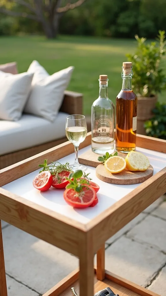 Add a tiny cutting board station for quick garnishes