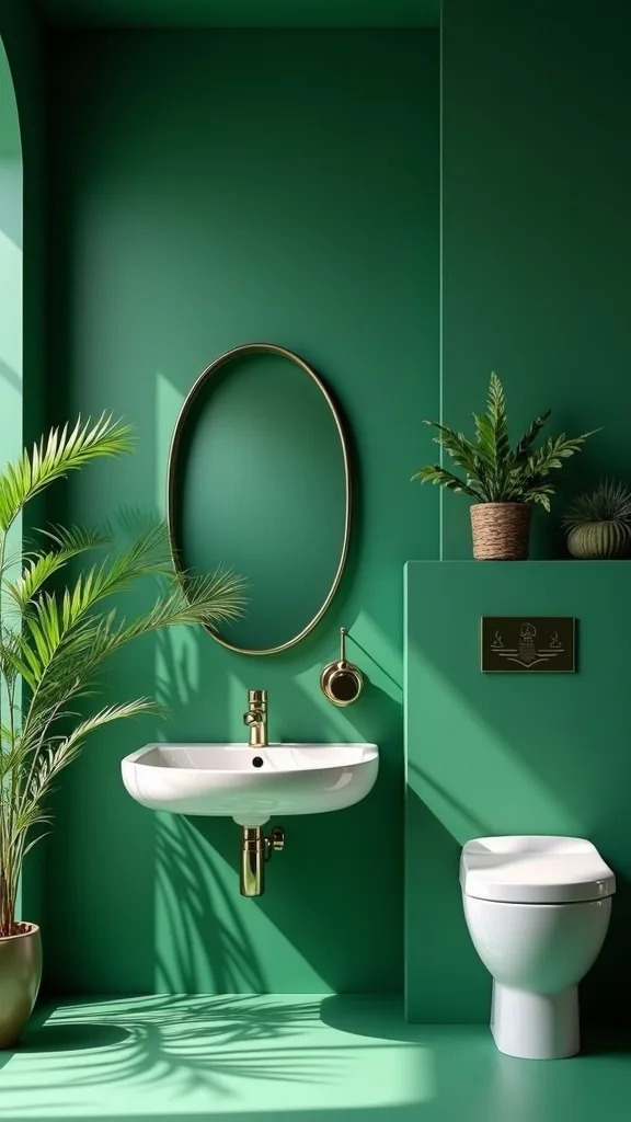 Can plants work in a bathroom with emerald walls?