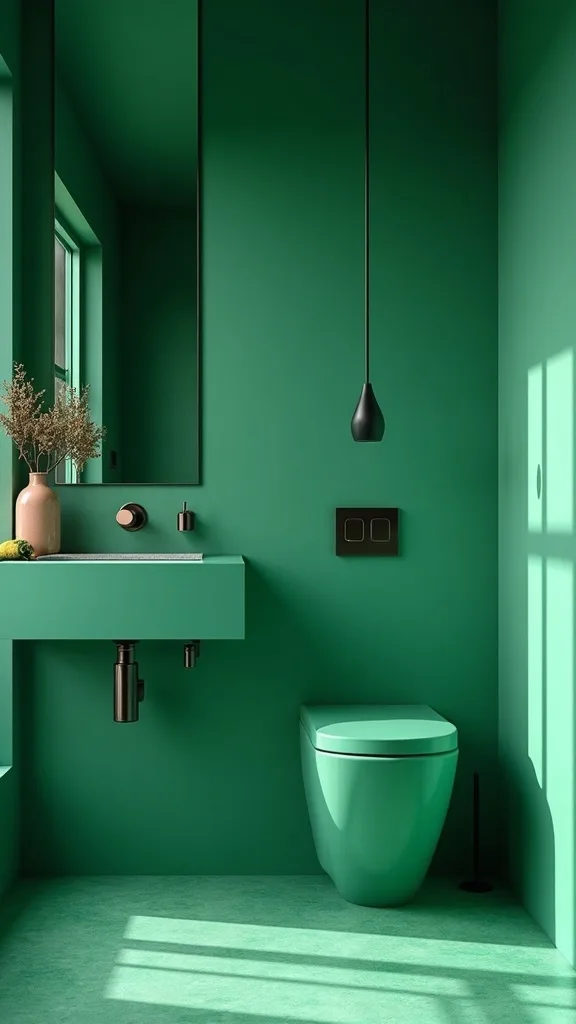 How do you make the whole emerald bathroom feel finished (not just installed)?
