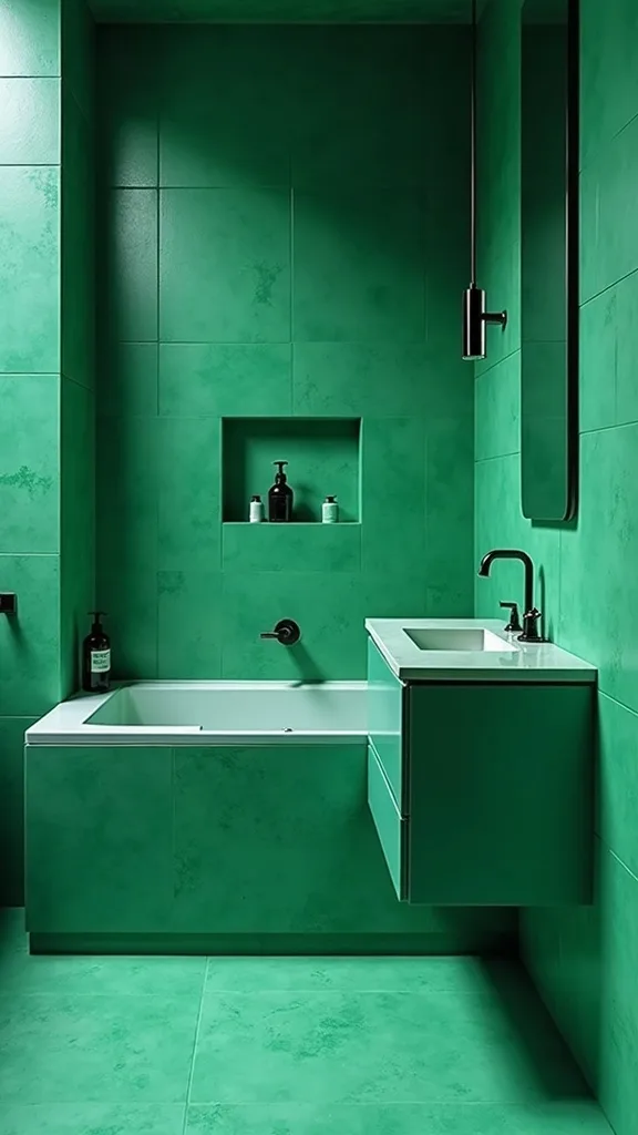 What tile finish makes emerald look most “alive”?