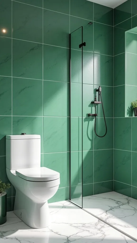 Can you mix emerald tile with white marble without it feeling cold?