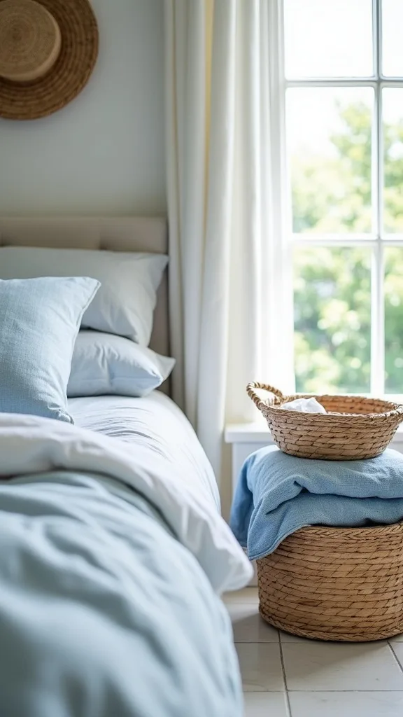 Keep a “cooling basket” for summer-only textiles
