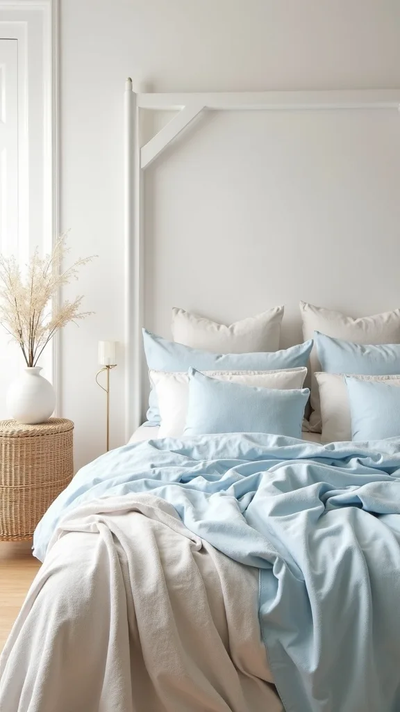 Go “low scent” and natural to keep the room feeling fresh, not heavy