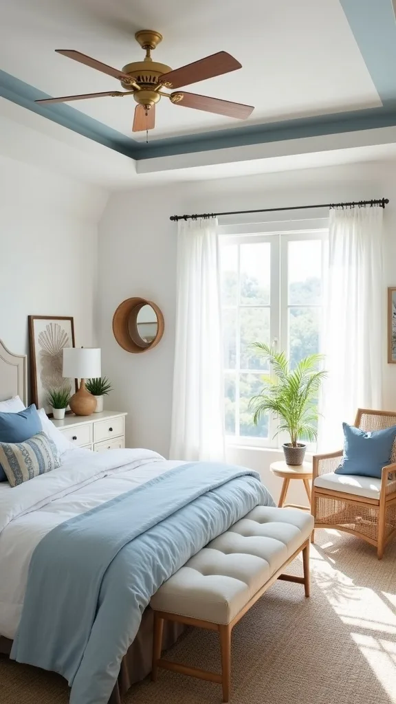 Use a tray ceiling “fake” with a painted border (renter-friendly option included)