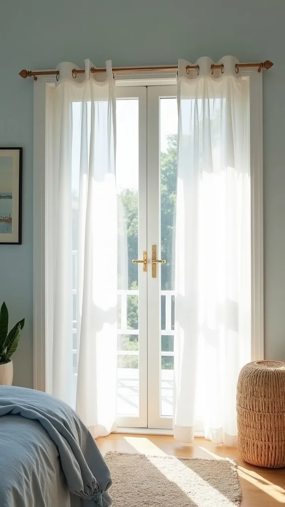 Upgrade your closet door look with a sheer panel “screen”