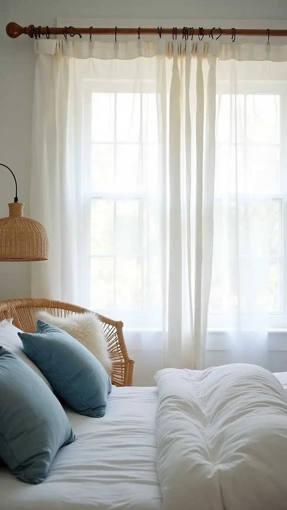 Do the $12 “linen-look” curtain hack if real linen isn’t in the budget