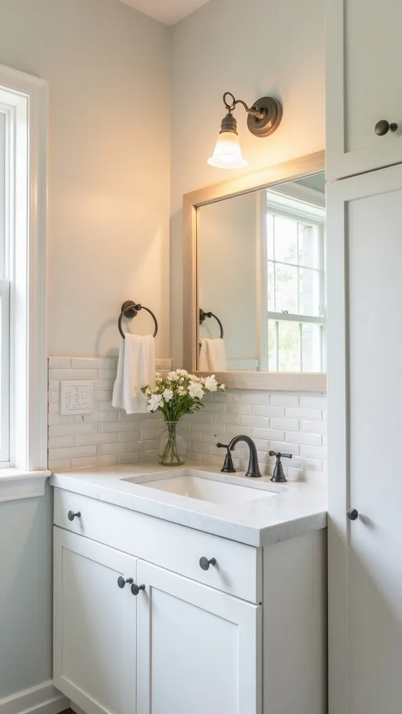 Start with the “Big Four” combo: backsplash + counters + hardware + lighting