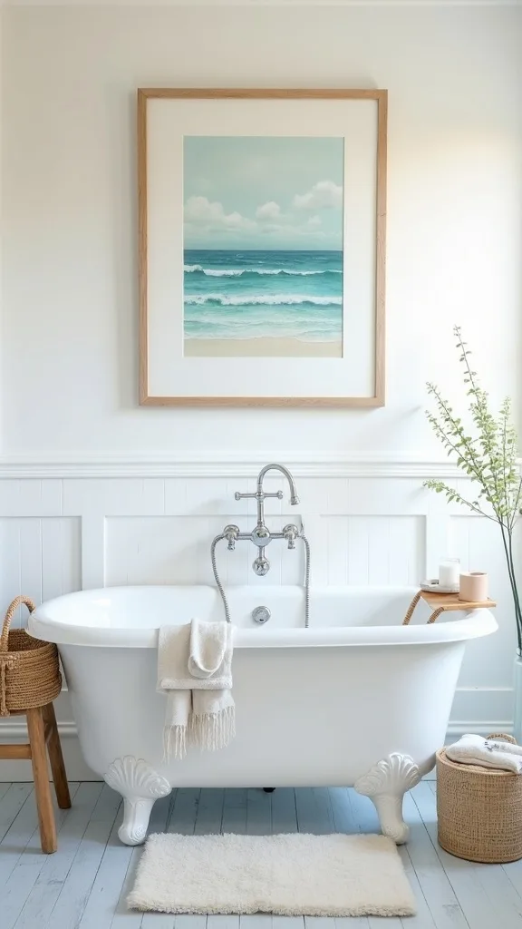 Choose art that feels like the coast—without literal beach signs