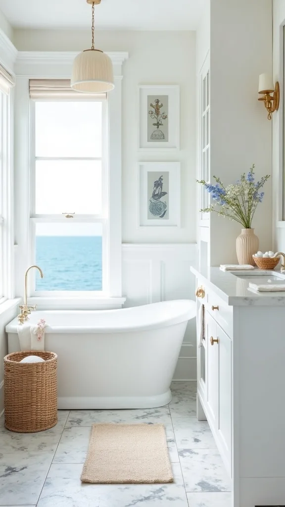 Keep nautical decor subtle: one symbol, repeated twice