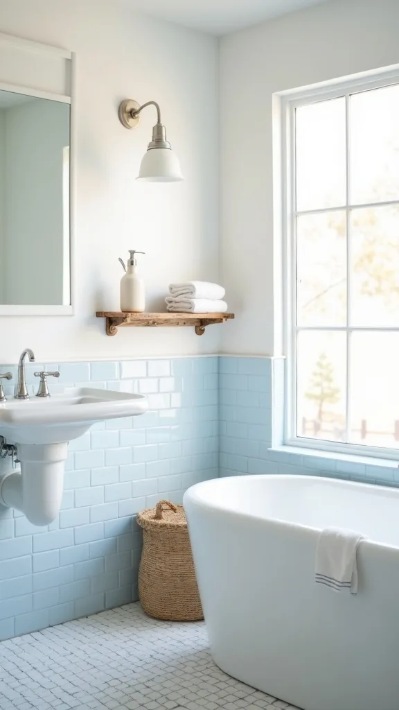 Add a driftwood shelf that’s pretty and actually useful