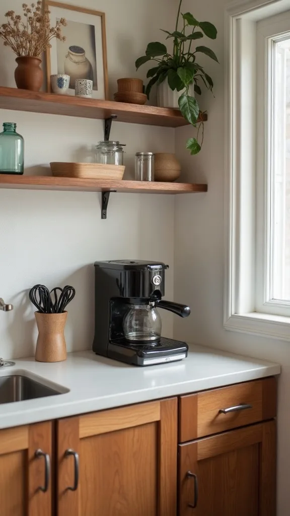 How do you make a coffee bar feel quiet and timeless, not trendy?