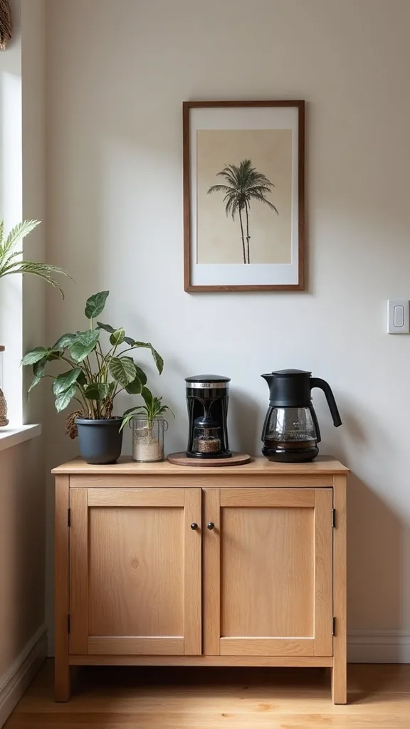 How do you finish a coffee station so it looks styled in photos and real life?