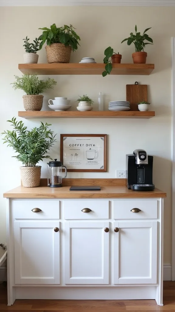Can you build a coffee bar with open shelving on a budget?