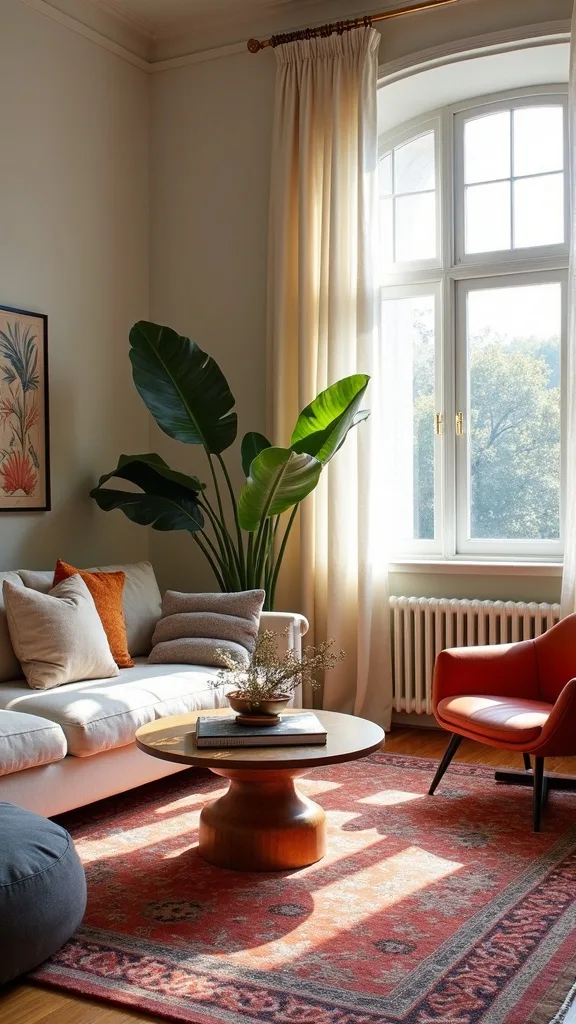 What small-space tricks help eclectic style feel airy?