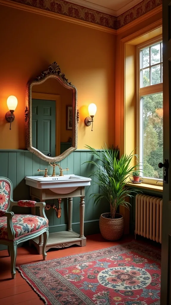 What lighting makes eclectic interiors look intentional at night?