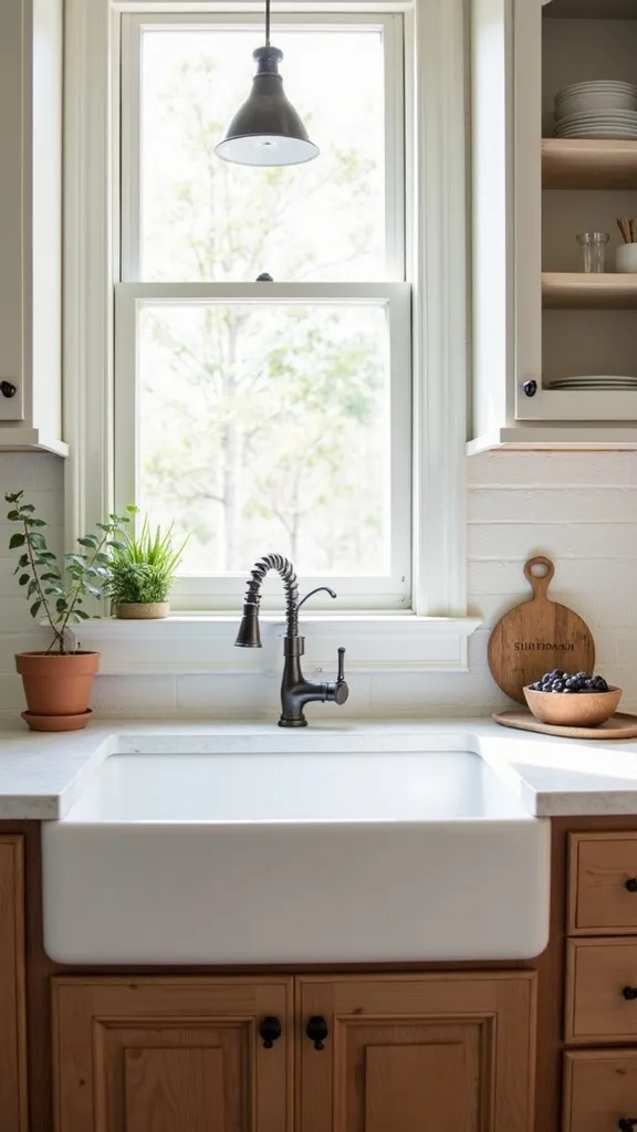 How do I make a double-bowl sink feel less dated?