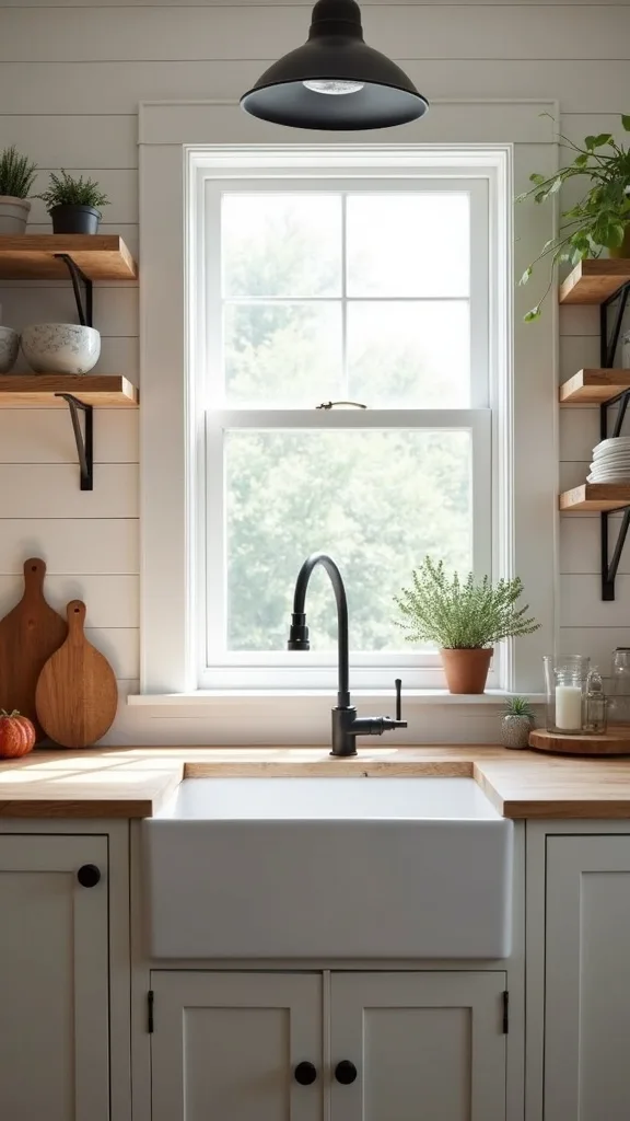 How do I make a modern kitchen work with an apron-front sink?