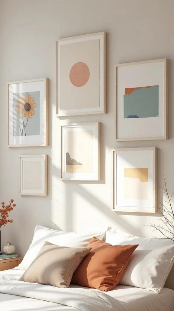 How do you choose a color palette for summer bedroom art?