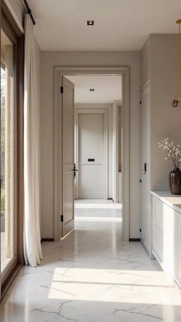 How do you create privacy at the entry without building a full hallway?
