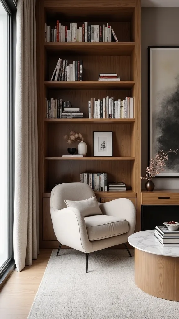 How do you build a ‘library wall’ using standard bookcases?