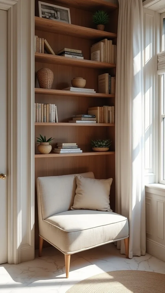 How do you create a cozy reading corner without built-ins at all?