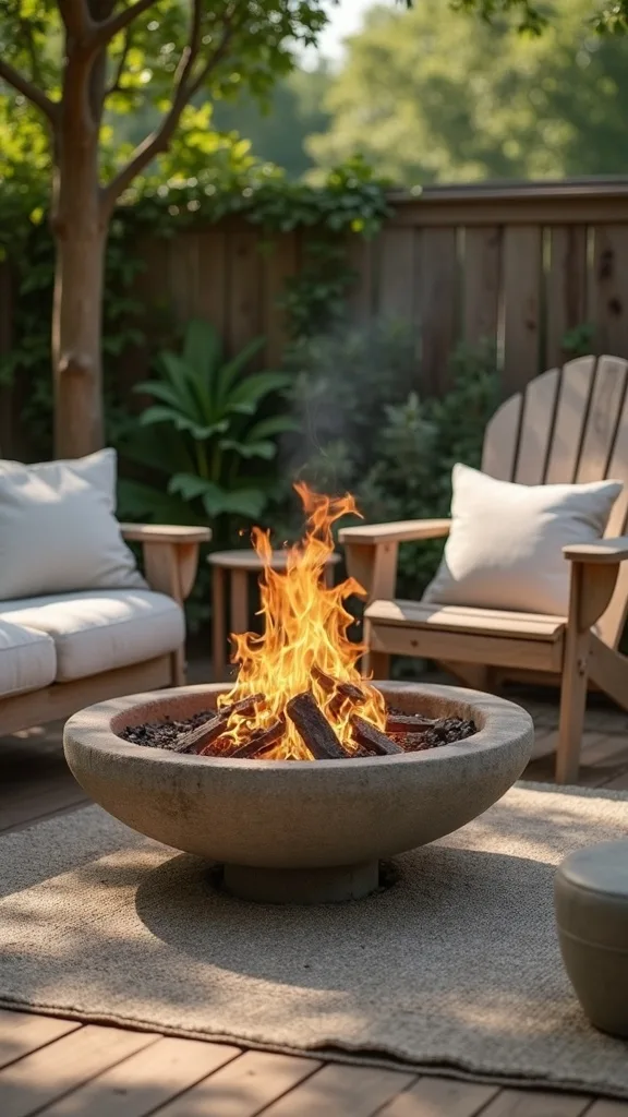 How far should a fire pit be from the house, fence, and trees?
