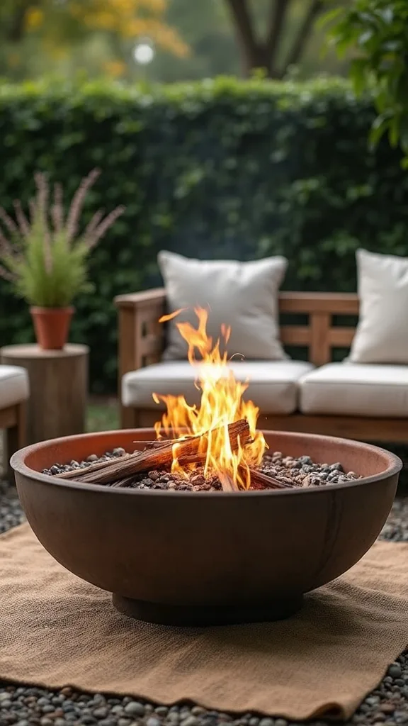 How do I stop my fire pit from turning into a muddy mess after rain?