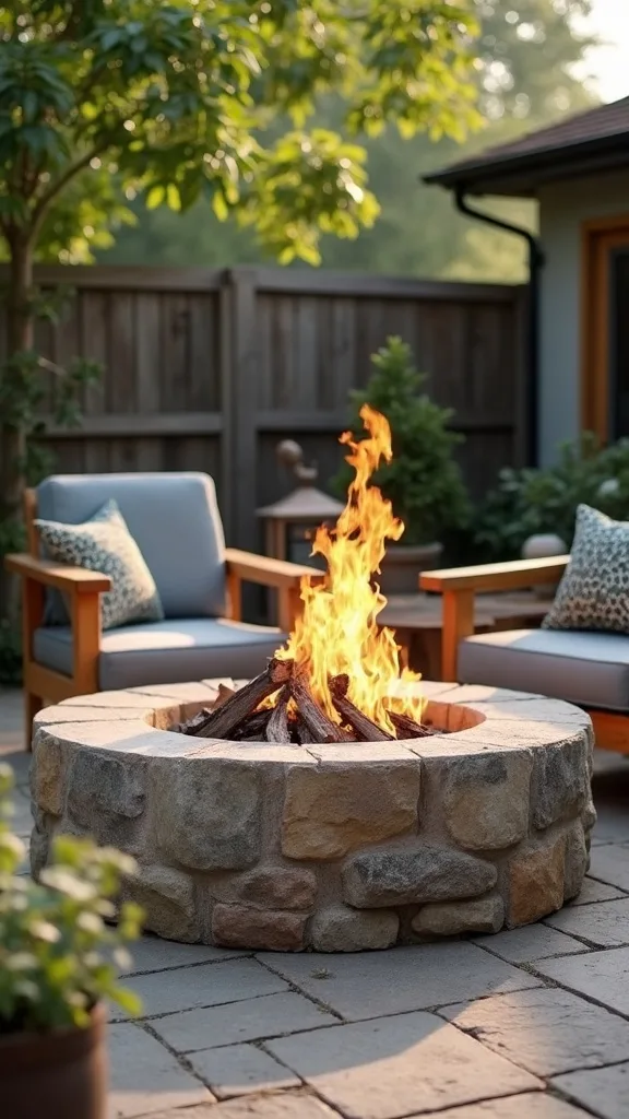 What’s the cheapest way to add built-in-looking seating around a fire pit?