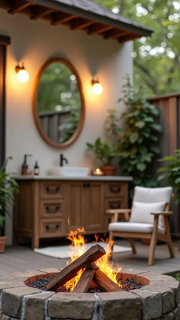 How do I make my fire pit look good in daylight (not just at night)?