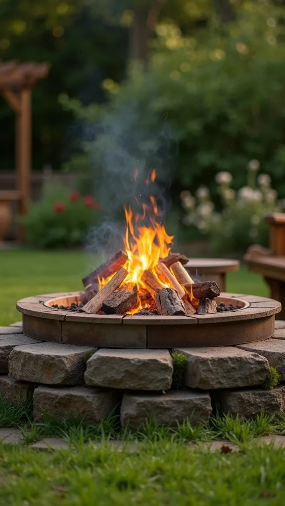 What’s the safest cheap base for a fire pit on a lawn?