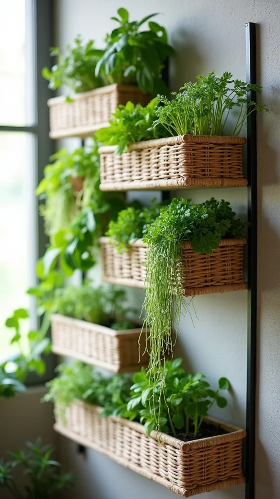 Can you build a vertical herb garden with a rail system?