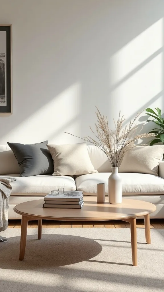 What coffee table shape looks most Japandi?