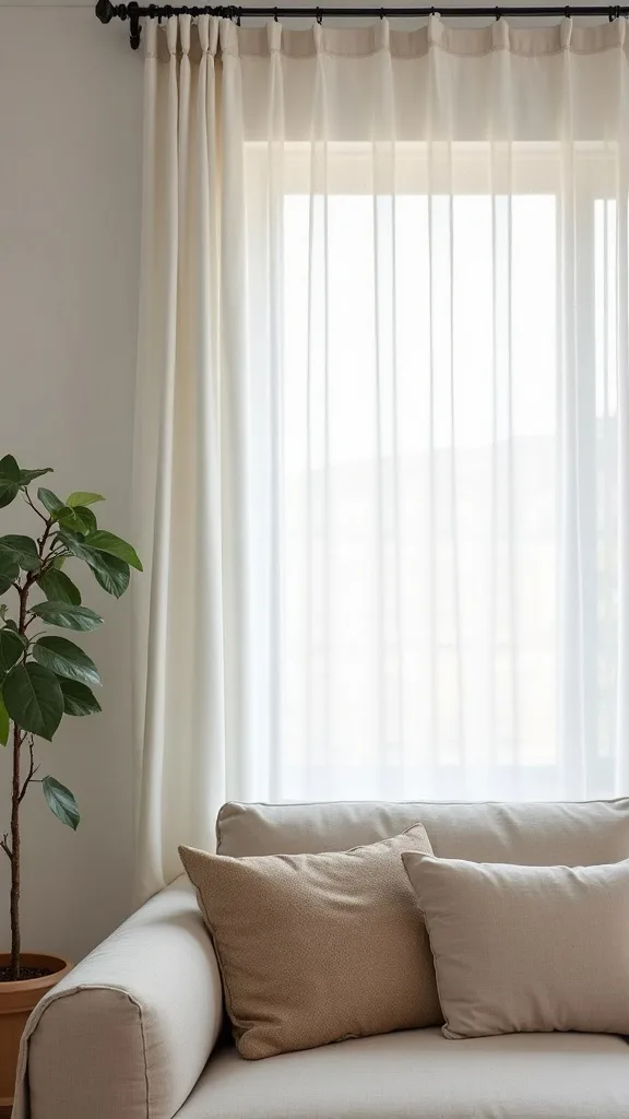 What window treatments match Japandi style best?