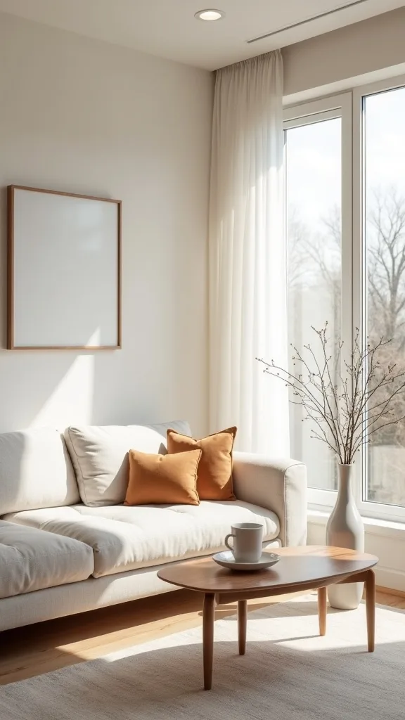 How do you arrange furniture for a Japandi living room layout?