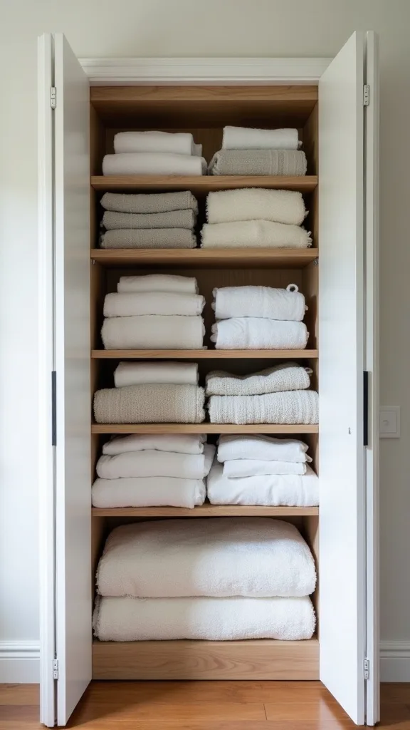 How do you organize beach towels and pool towels for summer?