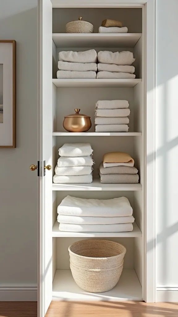 How can shelf dividers upgrade a linen closet without a remodel?