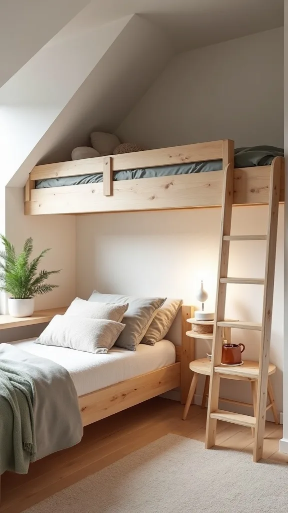 Loft bed with desk: the “full-length work zone” that doesn’t feel cramped
