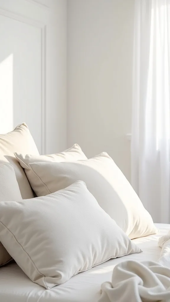 How do you style throw pillows using the 60/30/10 rule in one color?
