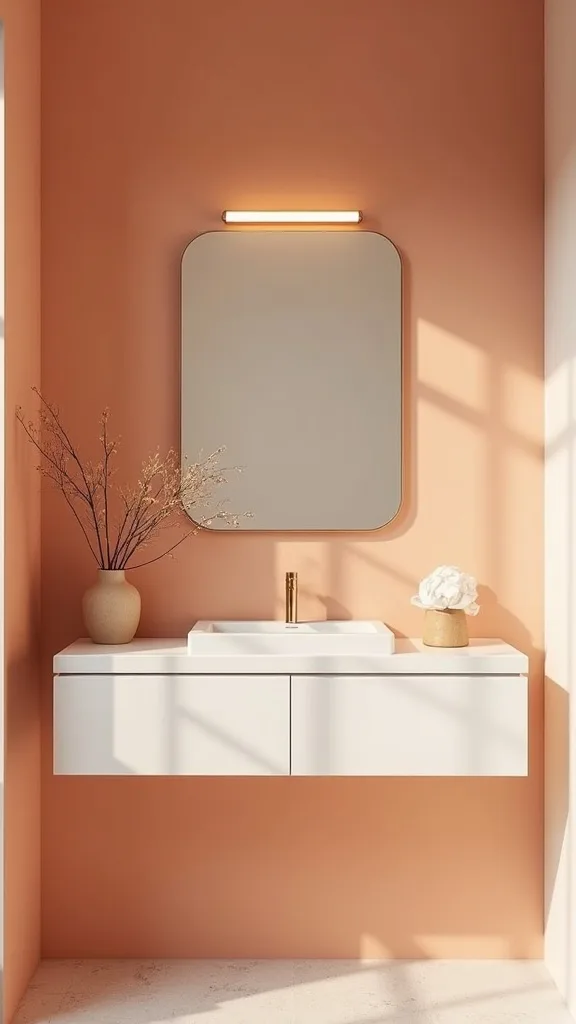 What lighting makes terracotta look rich instead of orange?