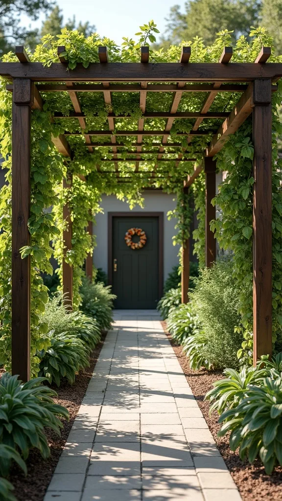 How do you design a pergola with plants that won’t destroy the frame?