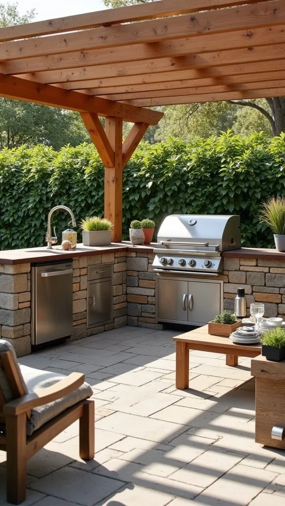 Can you build a pergola over a grill or outdoor kitchen safely?