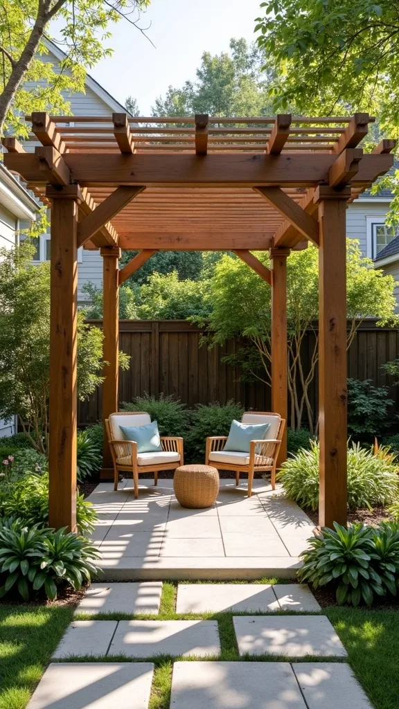 What’s the best pergola layout for a narrow side yard?