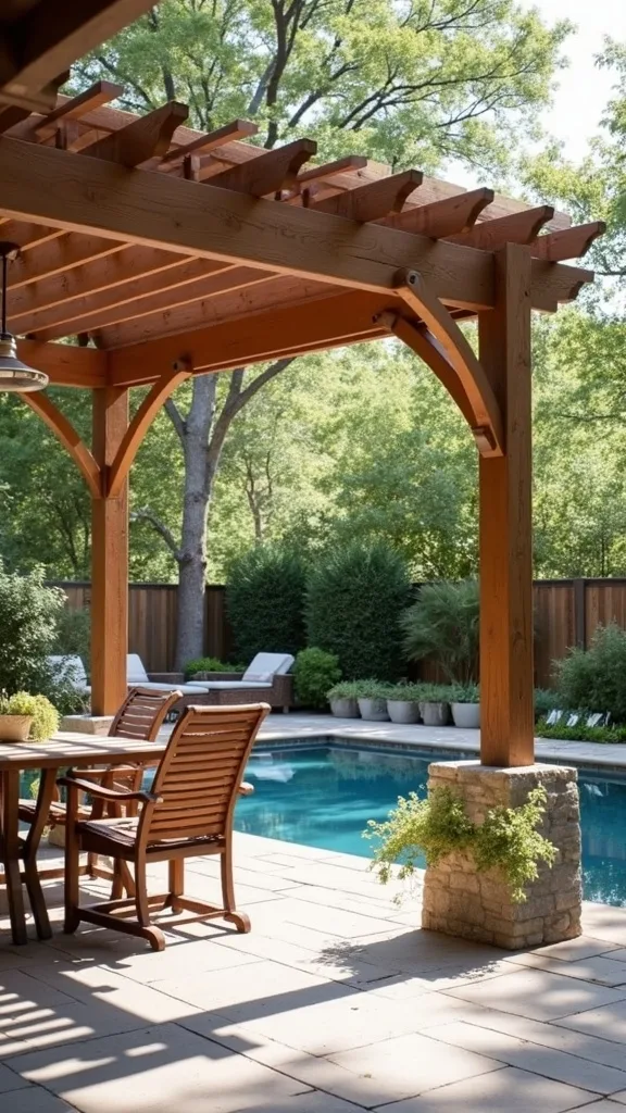 How do you build a pergola over a patio without drilling into the slab?