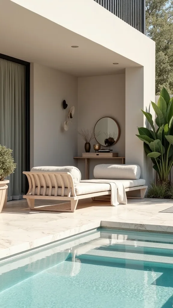 Layer Cabana Stripes with Solid Neutrals to Avoid Visual Noise