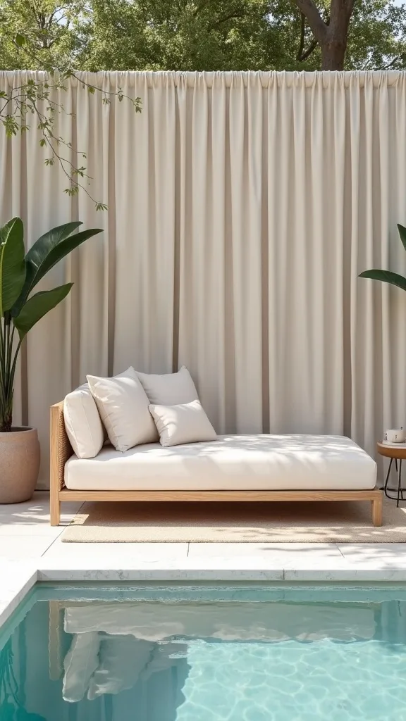 Introduce a Cabana-Inspired Backdrop with Outdoor Drapery Panels