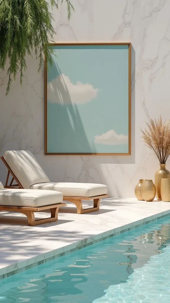 Choose Pool-Friendly Art: One Oversized Piece Under Cover