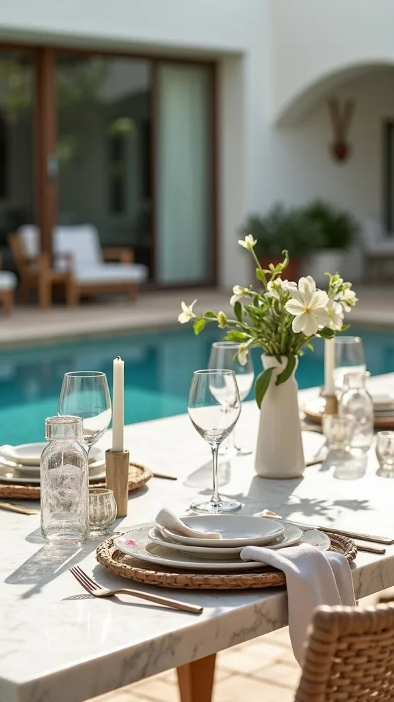 Plan a Photo-Ready Summer Pool Party Tablescape That’s Still Wind-Proof