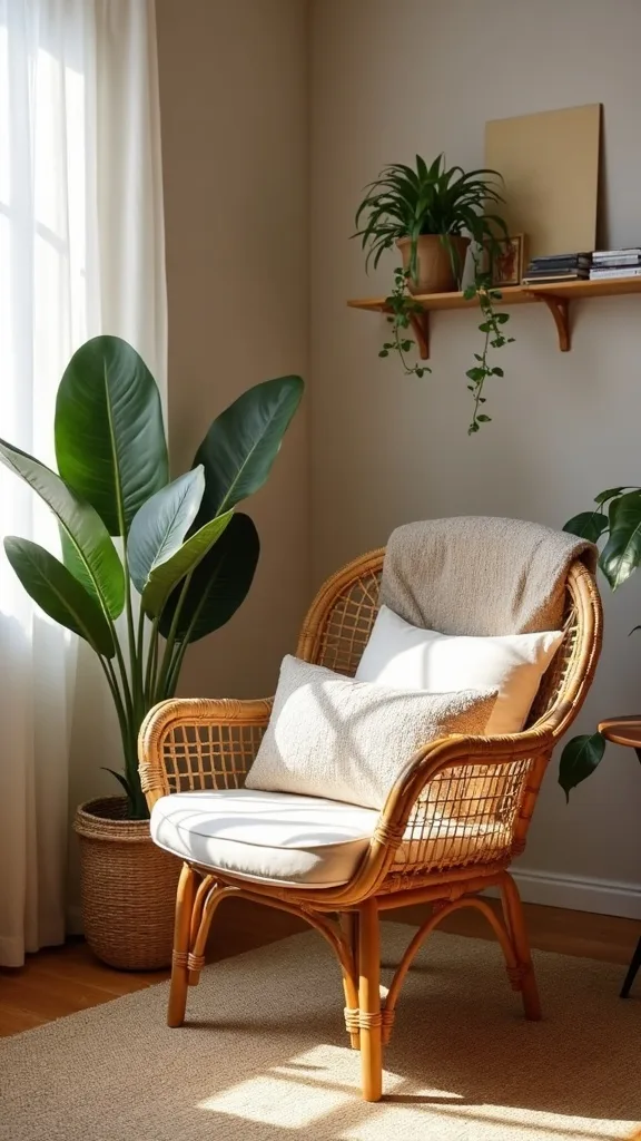 Make the rattan armchair the best seat in the room